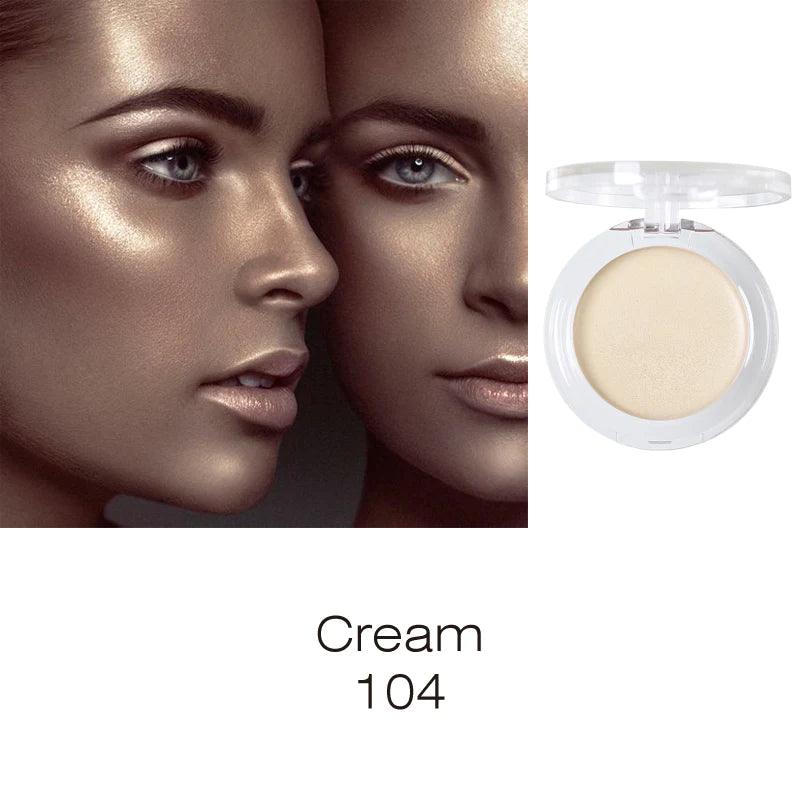 CREAM HIGHLIGHTER FACE CONTOUR SOO GLOW SHIMMER BRIGHTEN POWDER PALETTE