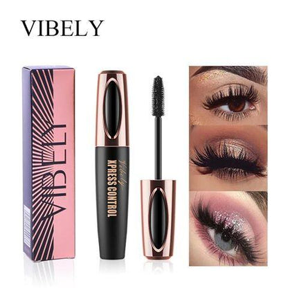 Vibely 4D Silk Fiber Eyelash Mascara Long-lasting Extension Makeup