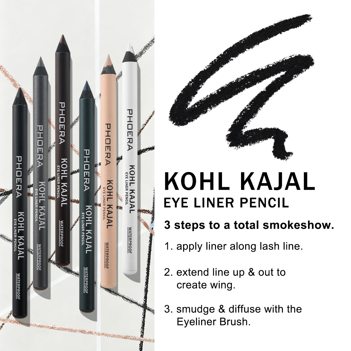 PHOERA Kohl Kajal Eyeliner Pencil