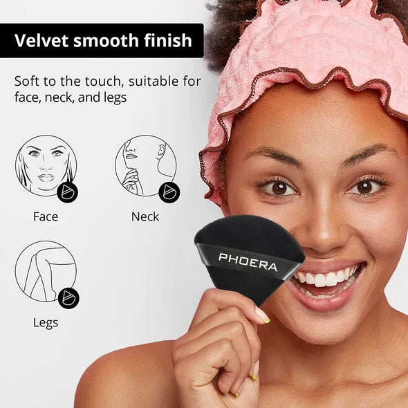 PHOERA 6 Pcs Powder Puff Face Soft Triangle Makeup Puff for Loose Powder
