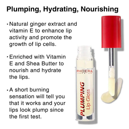 PHOERA Plumping Lip Gloss High Shine for Lips