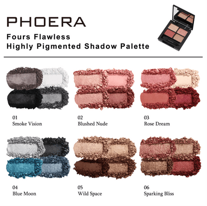 PHOERA Fours Flawless Highly Pigmented Shadow Palette