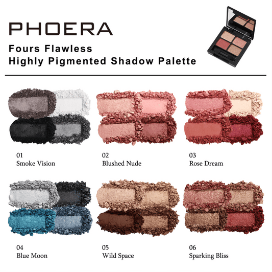 PHOERA Fours Flawless Highly Pigmented Eye Shadow Palette