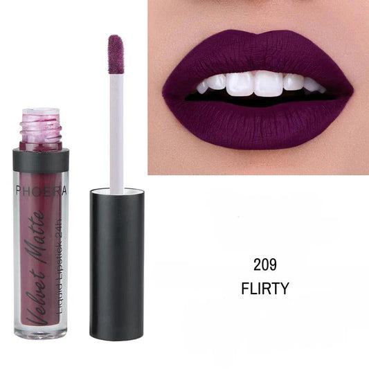 VELVET MATTE LIQUID LIPGLOSS LIPSTICK - 209 Flirty