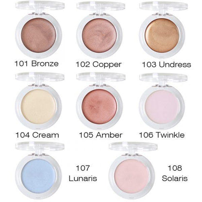 CREAM HIGHLIGHTER FACE CONTOUR SOO GLOW SHIMMER BRIGHTEN POWDER PALETTE