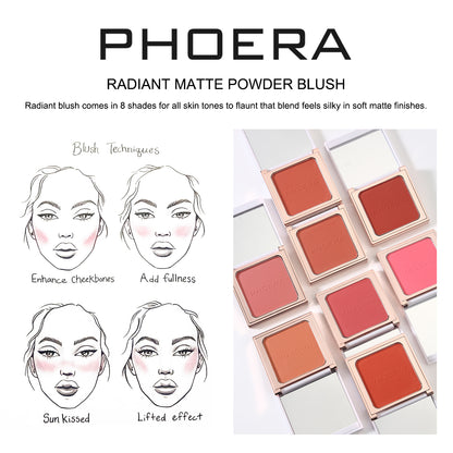 PHOERA Radiant Matte Powder Blush